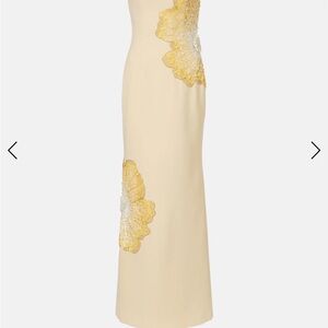 Rebecca Vallance stunning pale yellow Floral Dress